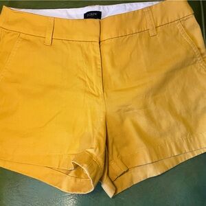 J. Crew Mustard Yellow Shorts
